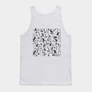 Golfing Black and White Tank Top